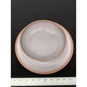 Melamine Brown and Gray 11" Dinner Plate and Bowl Shatter Proof Dishwasher Safe